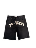 “BLACK OUT” DENIM COTTON JORTS